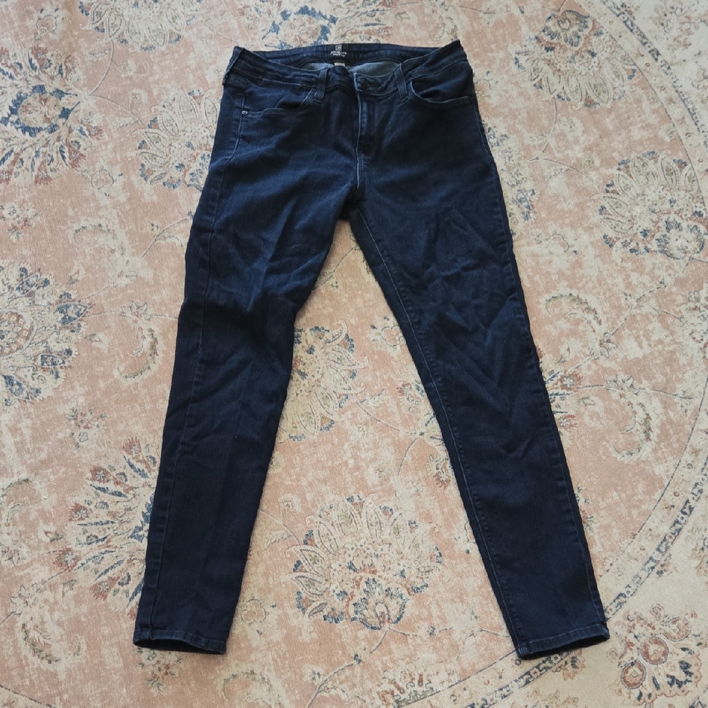 Just Black Dark Wash Blue Jeans Skinny Stretch Classic 5 Pocket Sz 31 Excellent